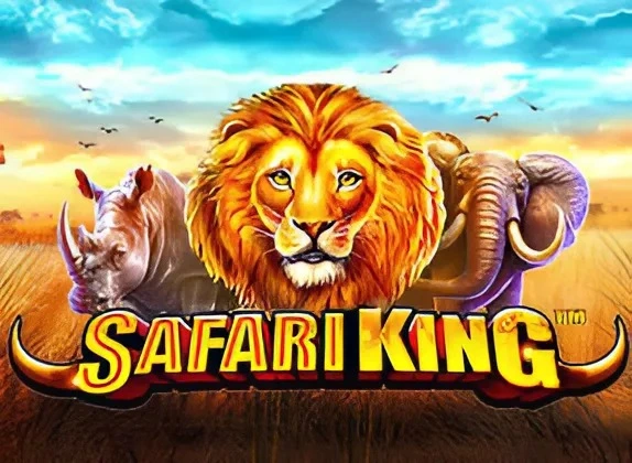 Safari King slot game with wild animals and savannah