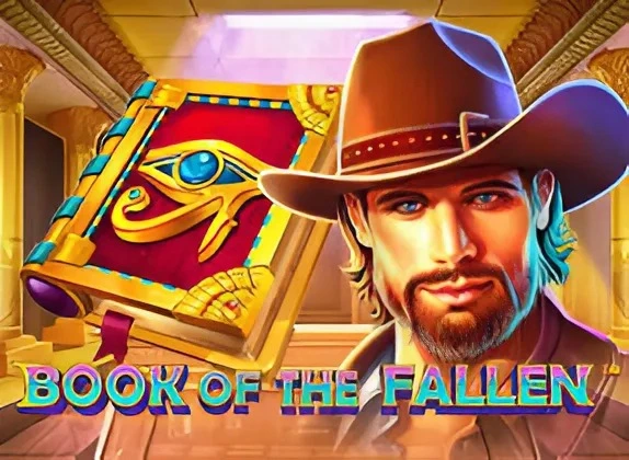 Book of the Fallen slot with adventurer and treasure