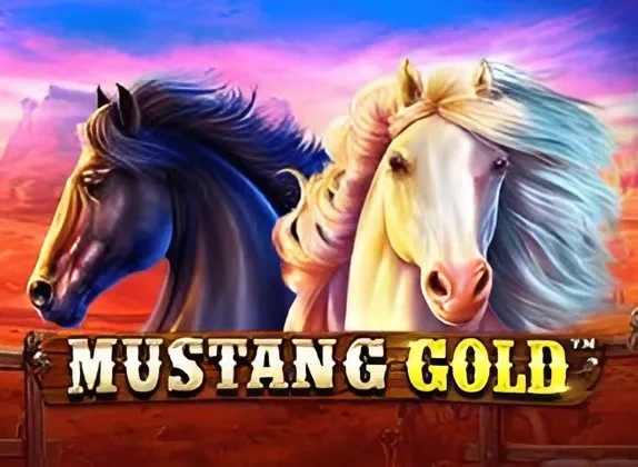 Mustang Gold slot with wild horses in the desert